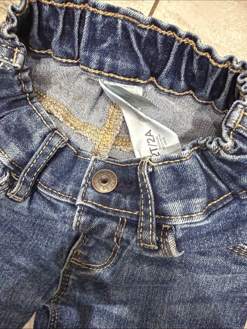 OshKosh B'gosh Dark Blue Distressed Kids Jeans